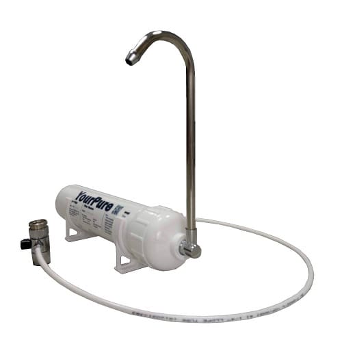Dechlorination and sterilization inline water purifier