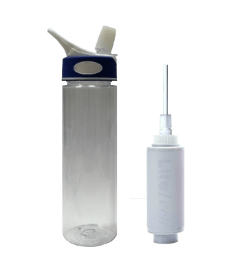 650 liter pocket water filter bottle